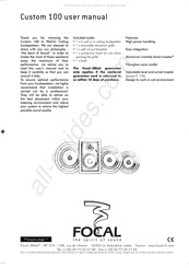 Focal CUSTOM 100 User Manual