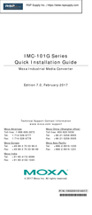 Moxa Technologies IMC-101G Series Quick Installation Manual