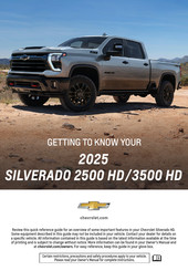 Chevrolet Silverado 3500 HD 2025 Getting To Know Manual