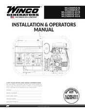 Winco WL22000VE/C Installation & Operator's Manual