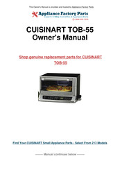 Cuisinart TOB-155 Instruction And Recipe Booklet
