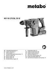 Metabo KH 18 LTX BL 35 Q Original Instructions Manual