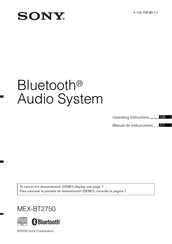 Sony MEX-BT2750 Operating Instructions Manual
