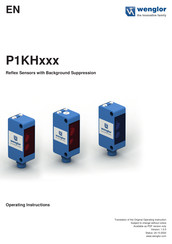 Wenglor P1KH041 Operating Instructions Manual