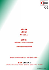 CIB UNIGAS N1060X Manual Of Installation - Use - Maintenance