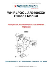 Coolerator AR0700XA Use And Care Manual