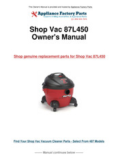 Shop-Vac 87L Series Manual