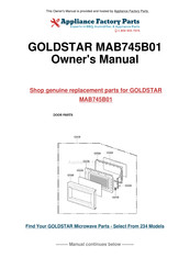 Goldstar MAB745W Service Manual