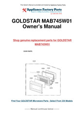 Goldstar MAB745W Service Manual