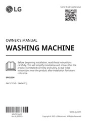 LG F4Y2VYPY5 Owner's Manual