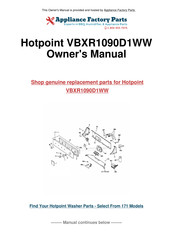 Hotpoint VBSR3100 Owner's Manual
