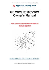 GE WWLR3100 Owner's Manual