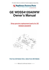 GE WDSS4120 Owner's Manual
