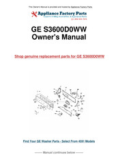 GE S3600 Owner's Manual