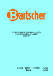 Bartscher 90 Series Instructions For Installation, Use And Maintenance Manual