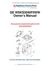 GE WSKS3040 Owner's Manual & Installation Instructions