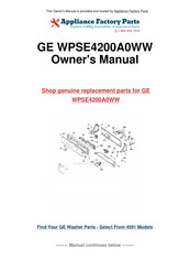 GE Appliances Profile WPSE5290 Owner's Manual