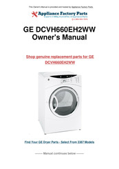 GE DCVHg60 Owner's Manual