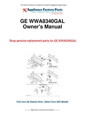 GE WWA8340G Manual