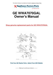 GE WA7070G Manual