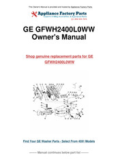 GE GFWS3500 Owner's Manual & Installation Instructions