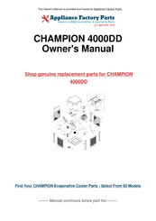Champion ESSICK 4001 SD Manual