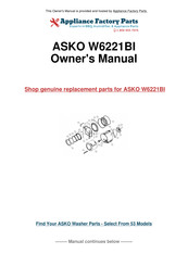Asko W6221 Manual