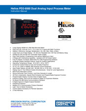 Precision Digital Corporation Helios PD2-6060 Instruction Manual