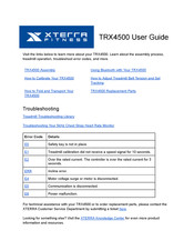 Xterra TR6.5 Troubleshooting