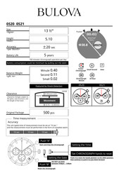Bulova 0S20 series Manual