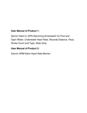 Garmin SWIM 2 Owner's Manual