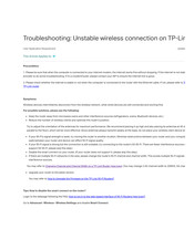 TP-Link Archer A7 Troubleshooting