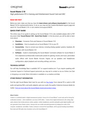 Creative Sound Blaster Z SE Manual