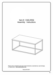 Walker Edison C42LWSQ Assembly Instructions