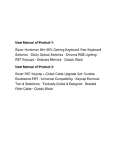 Razer Huntsman Mini Master Manual