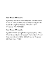 Pyle PDIC61RDBK Installation Manual