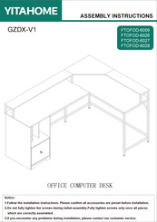YitaHome GZDX-V1 Assembly Instructions Manual