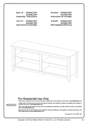 Walker Edison W58CSP Manual