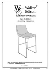 Walker Edison CHL30 Assembly Instructions