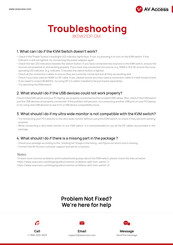 AV Access 8KSW21DP-DM Troubleshooting
