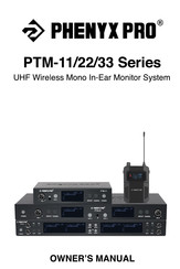 PHENYX PRO PTM-33 Series Owner's Manual