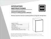 RCA RFR320I Operating Instructions Manual