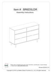 Walker Edison BR6DSLDR Assembly Instructions Manual