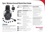Honeywell SYNC WIRELESS EARMUFF Quick Start Manual
