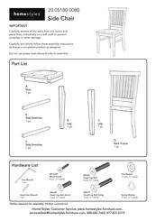 Homestyles 20 05180 0080 Manual