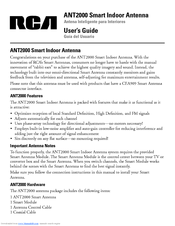 Rca ANT2000 - HDTV / TV User Manual