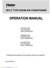 Haier AU072ACEAA Operation Manual
