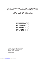 Haier HW-24LM03 Operation Manual
