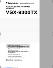 Pioneer VSX-9300TX Operating Instructions Manual