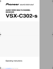 Pioneer vsx-c302 Operating Instructions Manual
